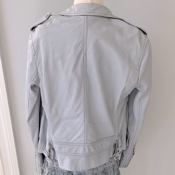 Rebecca Taylor Washed Leather Moto Jacket - Picture 6 of 8